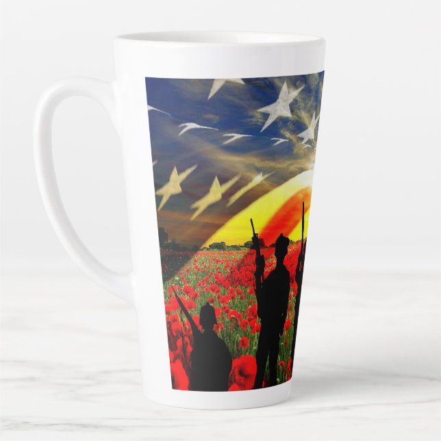 Caneca De Café Latte EUA em Honra (Esquerda)