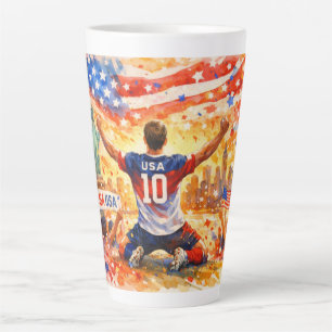Caneca De Café Latte EUA na Copa do Mundo 2026