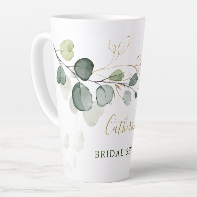 Caneca De Café Latte Eucalyptus deixa Chá de panela Dourado (Ângulo esquerdo)