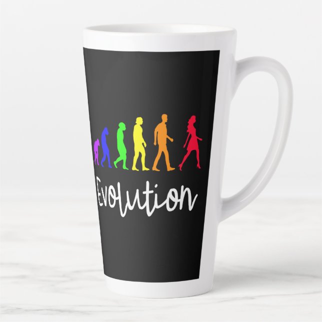 Caneca De Café Latte Evolução (Direita)