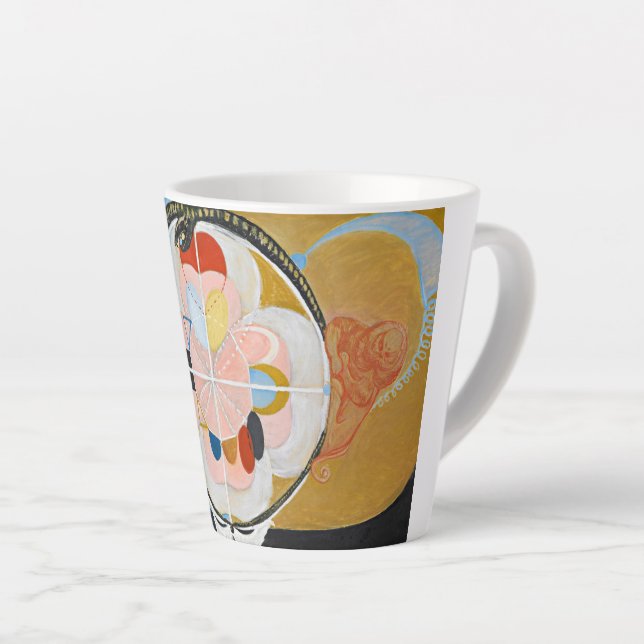 Caneca De Café Latte Evolução n.o 13 por Hilma af Klint (Ângulo direito)