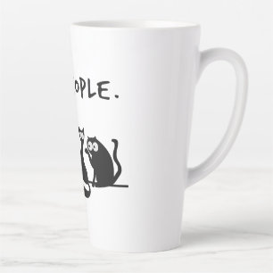 Caneca De Café Latte Ew Pessoas Gatos Pretos Engraçadinhos