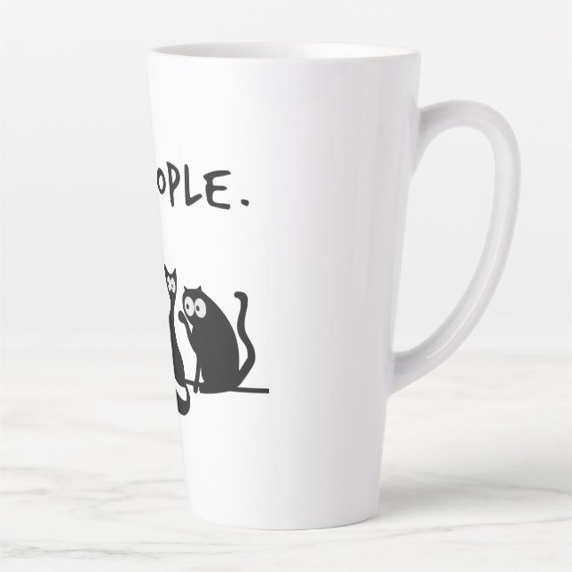 Caneca De Café Latte Ew Pessoas Gatos Pretos Engraçadinhos (Direita)