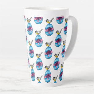 Caneca De Café Latte Excelente de desenho animado com ovo de Páscoa