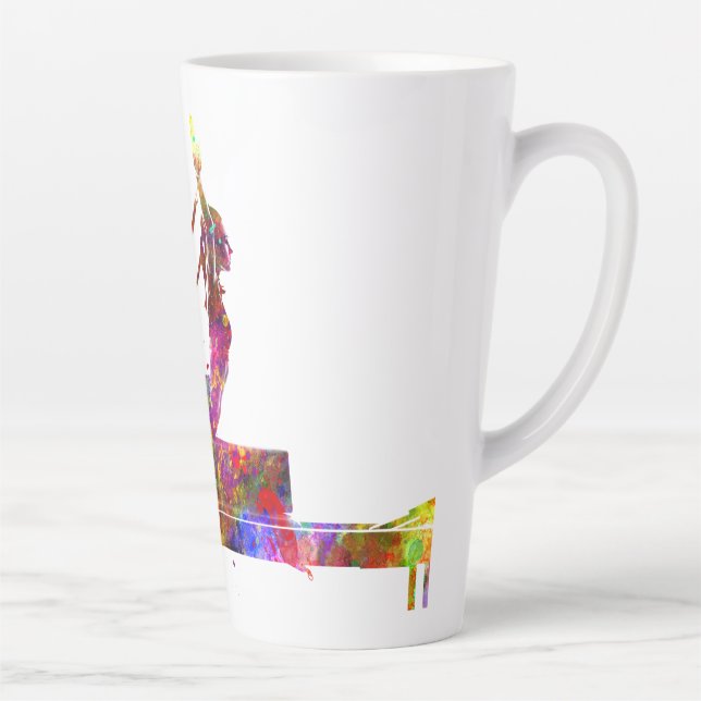 Caneca De Café Latte exercício de ginástica (Direita)