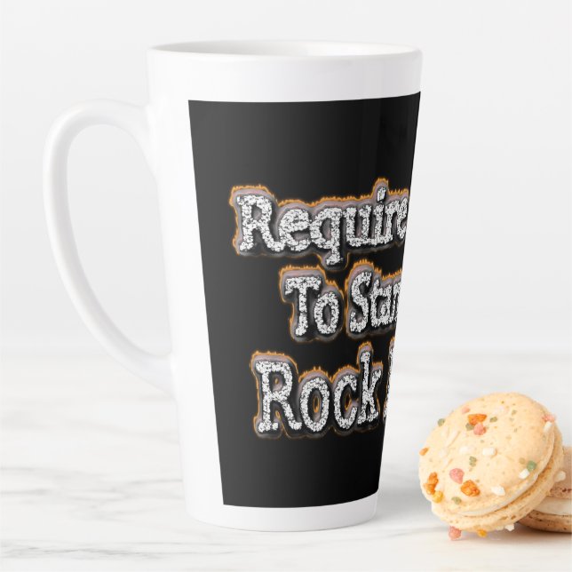 Caneca De Café Latte "Exigir Coragem" Design. Comprar Agora (In Situ)
