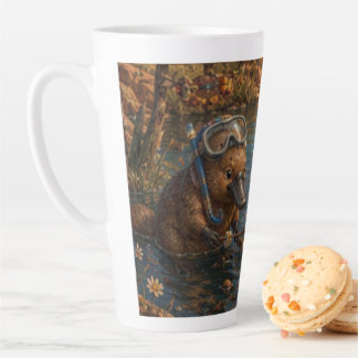 Caneca De Café Latte Exploradores do Rio do Ornitorrinco Fofo Águas Lim