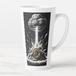 Caneca De Café Latte Explosão BTC