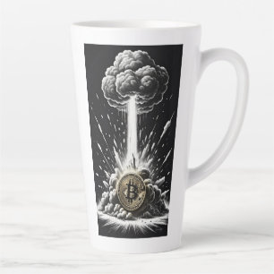 Caneca De Café Latte Explosão BTC