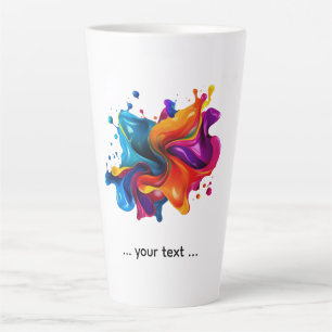 Caneca De Café Latte explosão de respingos de tinta