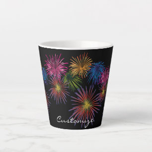 Caneca De Café Latte Explosão de Thunder_Cove do Fireworks