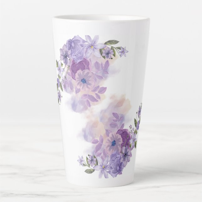 Caneca De Café Latte Explosão Índigo (Frente)
