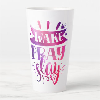 Caneca De Café Latte Expresse-se - Acorde Reze Mate - Rosa