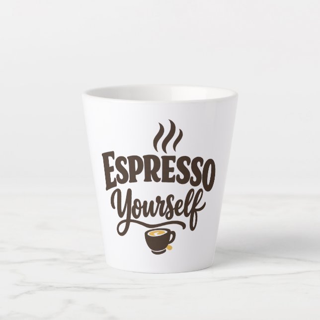 Caneca De Café Latte Expresse-se Café (Frente)