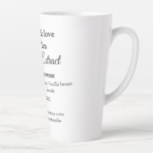 Caneca De Café Latte Extrato de baunilha casado adicionar ingredientes 