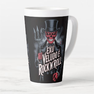 Caneca De Café Latte Exu Veludo é Rock'N'Roll #1