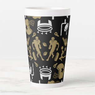 Caneca De Café Latte Fã de Futebol Americano