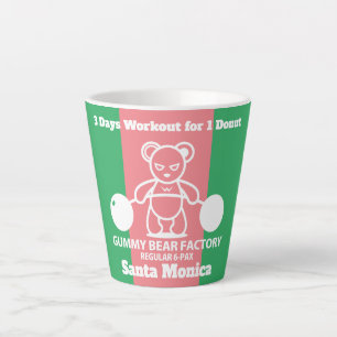 Caneca De Café Latte Fábrica de Ursos Gummy