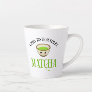 Caneca De Café Latte Fácil Distração Por Matcha