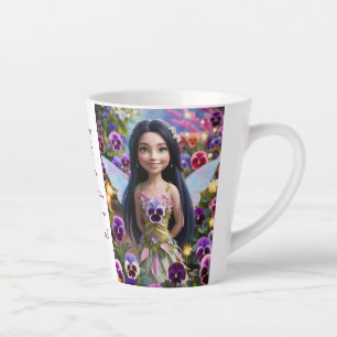 Caneca De Café Latte Fada Amor-perfeito