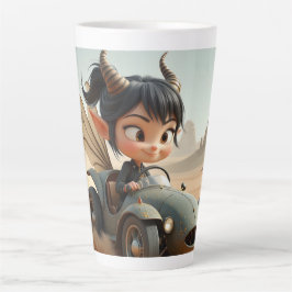 Caneca De Café Latte Fada ao Luar das Dunas Errantes.