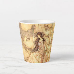 Caneca De Café Latte Fada Arthur Rackham