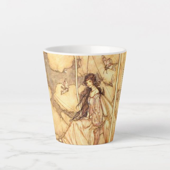 Caneca De Café Latte Fada Arthur Rackham (Frente)