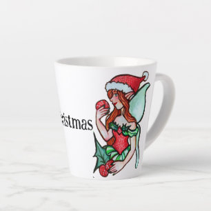 Caneca De Café Latte Fada de Natal