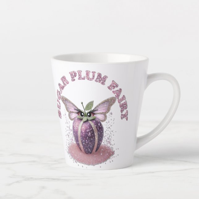 Caneca De Café Latte Fada De Pluma De Açúcar (Direita)