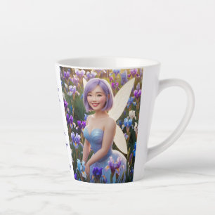 Caneca De Café Latte Fada Iris