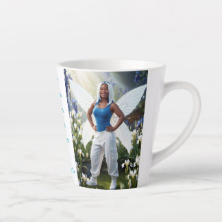 Caneca De Café Latte Fada Íris Branca