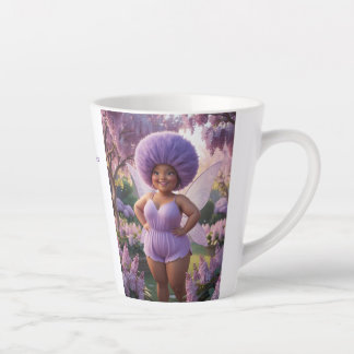 Caneca De Café Latte Fada Lilás