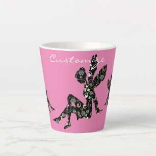Caneca De Café Latte Fada Silhouette Thunder_Cove
