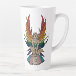 Caneca De Café Latte Fada Transgênero