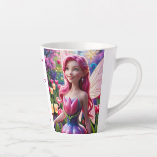 Caneca De Café Latte Fada Tulipa 