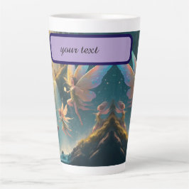 Caneca De Café Latte Fadas do Prado ao Luar