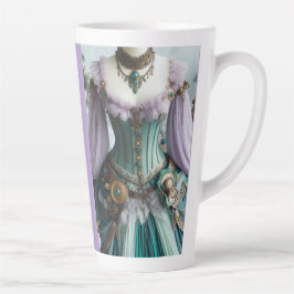 Caneca De Café Latte Fairytale Primavera Pastel Floral Gown