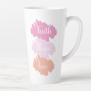 Caneca De Café Latte Faith Hope Love Coffee Mug