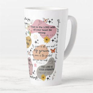 Caneca De Café Latte Faithous Flourish
