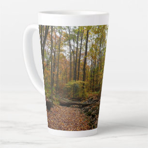 Caneca De Café Latte Fall Creek em Laurel Hill State Park na Pensilvâni