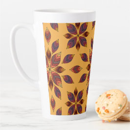 Caneca De Café Latte Fall Foles Rosette