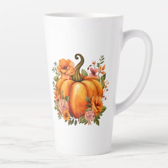 Caneca De Café Latte Fall Pumpkin  (Direita)