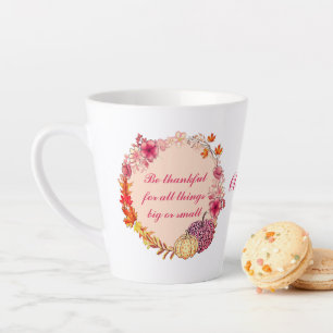Caneca De Café Latte Fall Wreath Cote Latte