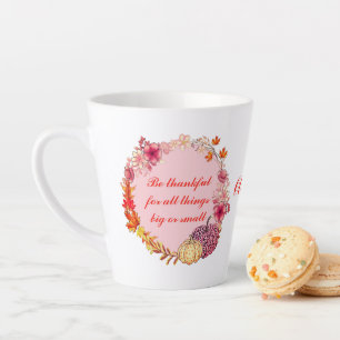 Caneca De Café Latte Fall Wreath Cote Latte