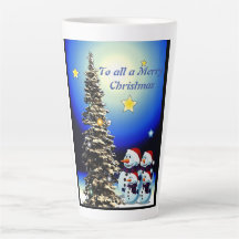 Família de neve Latte Mug