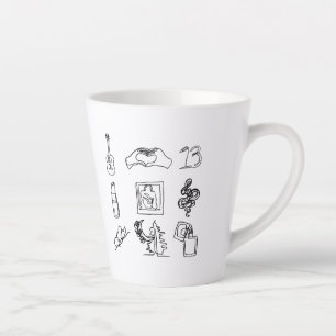 Caneca De Café Latte Fan Art Taylor Albums Line Drate Tumg Latte