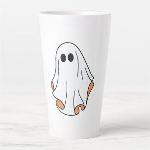 Caneca De Café Latte Fantasma de Halloween, Halloween Divertido, Festa 