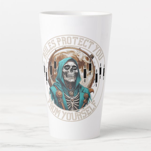 Caneca De Café Latte Fantasy Design | Grim Reaper | Motivation (Frente)