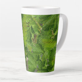 Caneca De Café Latte Fantasy Tropical Forest