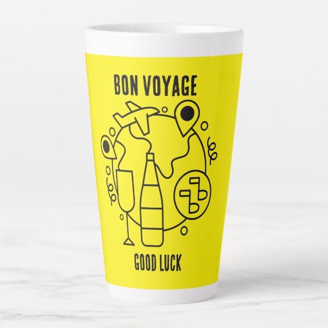 Caneca De Café Latte Farewell Bon Voyage Party (Frente)